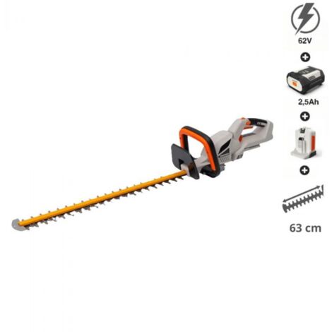 PACK Taille-haie sans fil 62V, lame 63 cm batterie 2,5Ah chargeur rapide - DAEWOO DALHT62-24 (1/5)