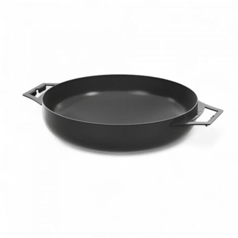 Wok en acier naturel 40cm avec deux poignées, CookKing, 121220