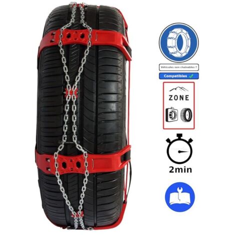 Chaussette neige chaînage particulier pneu 215/55R16 235/50R16 235/55R15 Steel Sock (1/5)