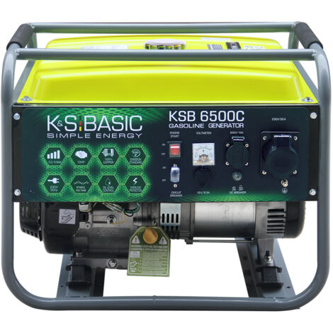 KSB – Générateur à essence 6500W – Moteur 1 cylindre 4 temps – Démarrage manuel – AVR pour stabilisation de tension – 230V - 6500C (1/5)