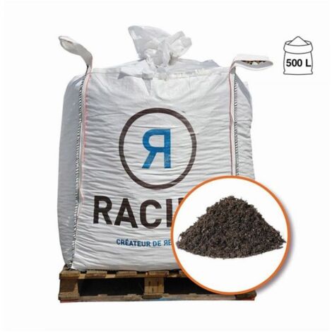 Racine – Terre de bruyère forestière Big bag 500 litres – Poids 19 tonnes – Type déchargement transpalette manuel – Non livrable en Corse