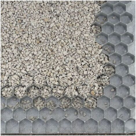 Racine – Pack gravier 750 Kg – 7 dalles alvéolées 1,8m² – Pour surfaces jusqu'à 12,5m² – Stabilisateur de gravier (1/5)