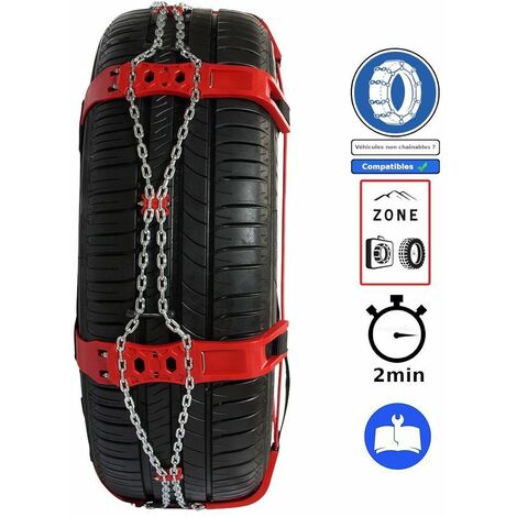 Chaine à neige montage chaussette pour chaînage particulier 205/60R17 Steel Sock (1/5)