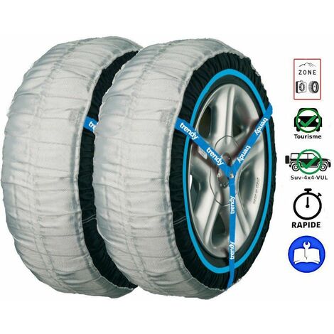 Chaussettes pneu voiture Suv 4x4 195/40R17 homologuées (1/4)