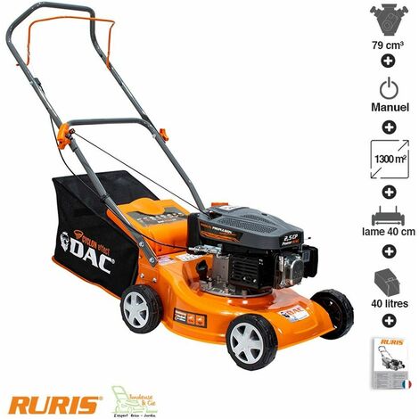 Tondeuse à Gazon Thermique RURIS RX441S 5,7 CV – Autopropulsée, Démarrage électrique, Largeur 51 Cm – Jusqu’à 2000 M²