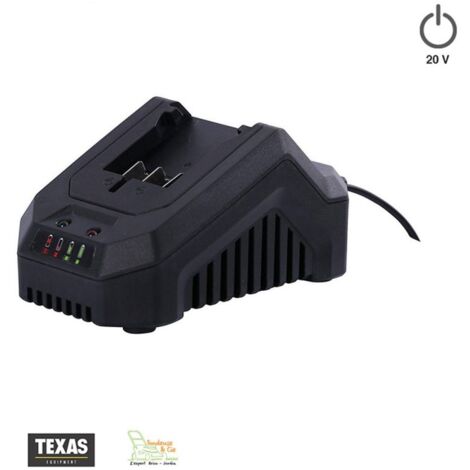 Chargeur rapide 2Ah pour outils sans fil à batterie Texas 20 volts (1/5)