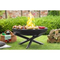 Plaque de barbecue acier inox pour braséro, poignées inclues, CookKing, 222389