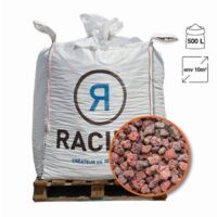 Racine – Paillage minéral pouzzolane rouge 12/20 – Big bag 500 litres – Couvre 10 m² – Granulométrie 12/20 mm pour aménagement paysager