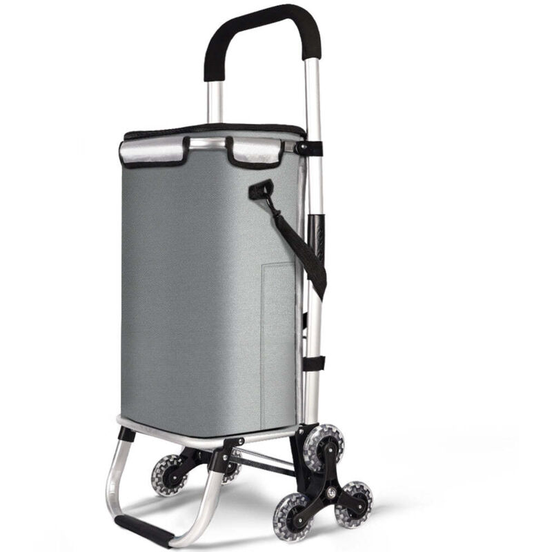 Carrello della spesa con sedile in alluminio resistente