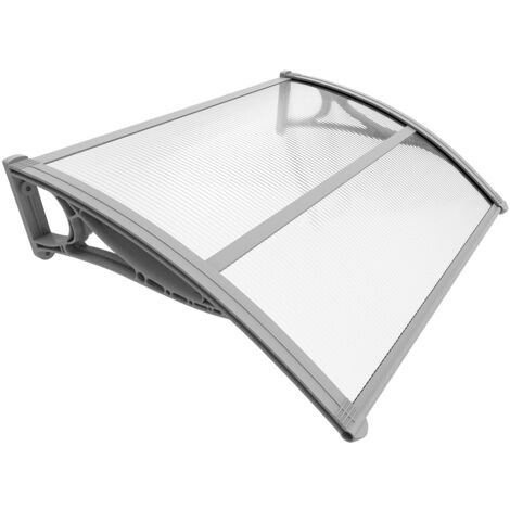 VOUNOT Pensilina Tettoia 100x80cm per Porta Balcone Esterno, Pensilina Alveolare in Policarbonato