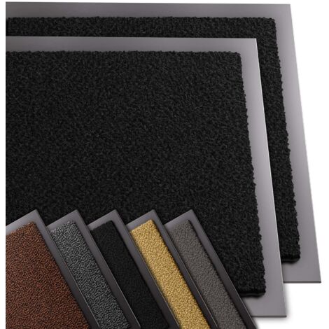 VOUNOT® 2 Pezzi Zerbino Ingresso Casa da Esterno, Tappeto Entrata Interno, Resistente Sporco, Antiscivolo e Essorbente, 40x60 cm, Nero