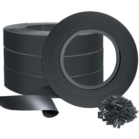 VOUNOT Strisce Frangivista in PVC 300 m x 4.7 cm, Striscia Privacy per Recinzione Giardino con Clip di Fissaggio, Nero