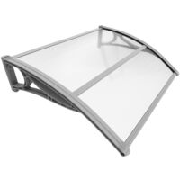 VOUNOT Pensilina Tettoia 100x80cm per Porta Balcone Esterno, Pensilina Alveolare in Policarbonato