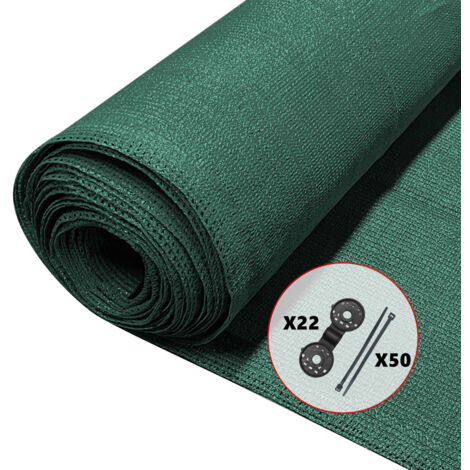 VOUNOT Malla Sombreo y Ocultación 1.5×10m, Valla Privacidad HDPE, Verde