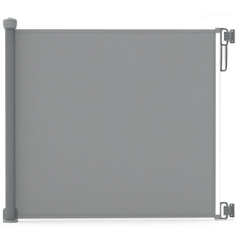 VOUNOT Barrera Seguridad Niños Escalera, 0-180cm Puerta Seguridad Bebé Extensible, Operación Silenciosa, Gris