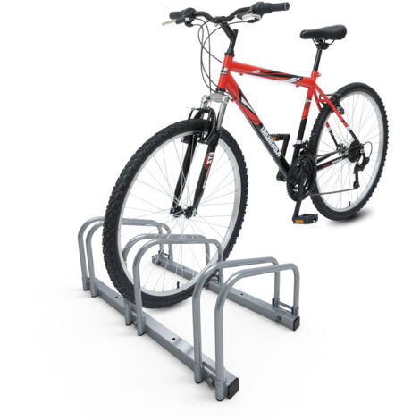 VOUNOT Soporte para Aparcar 3 Bicicletas, Aparcamiento Estacionamiento para Bicis