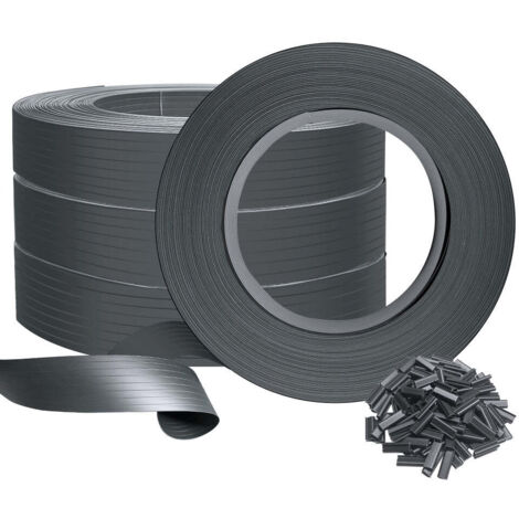 VOUNOT Tiras de Protección Visual de PVC 300 m x 4.7 cm para Valla de Jardín con Clips, Gris