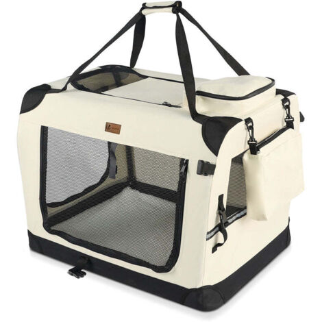 VOUNOT Transportín para Perros Bolsa de Transporte Mascotas S Beige