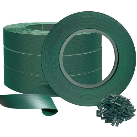 VOUNOT Tiras de Protección Visual de PVC 300 m x 4.7 cm para Valla de Jardín con Clips, Verde