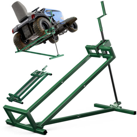 VOUNOT Elevador para Tractor Cortacésped, Dispositivo de Elevación, 400 kg, Verde