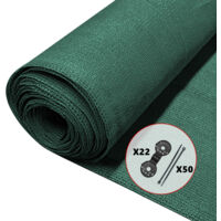VOUNOT Malla Sombreo y Ocultación 1×10m, Valla Privacidad HDPE 150g/m², Verde