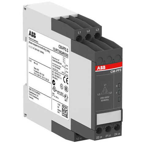 Relé trifásico CM-PFS.S L1-L2-L3=200-500VAC 50/60Hz ABB (1SVR730824R9300)