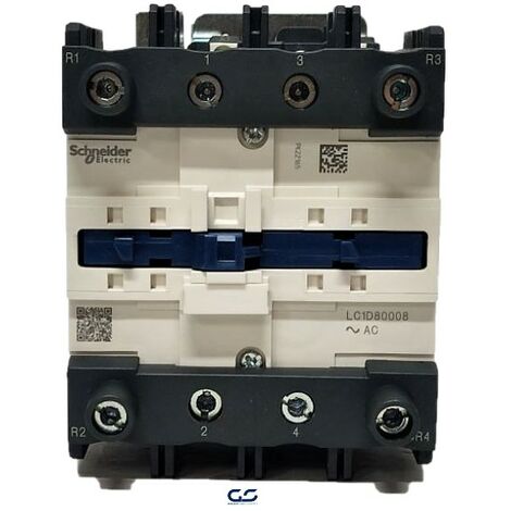 Schneider Electric Contattore TeSys LC1D80008E7, 80A, 2P+2R, Bobina 48V 50/60Hz, Bianco, Per Controllo Motori