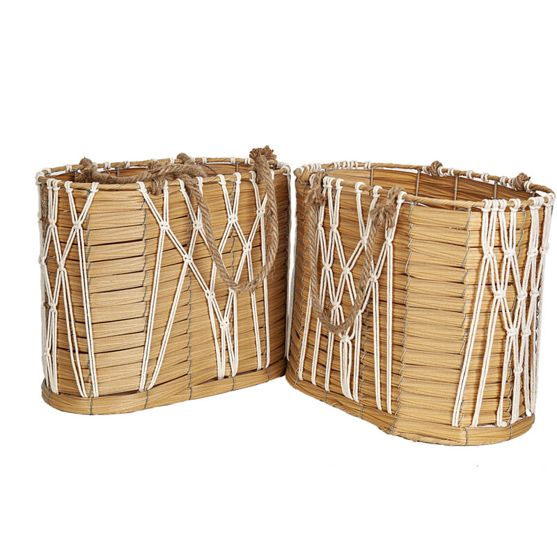 Set De 3 Cestas Con Tela - ARTESANíA SAN JOSÉ