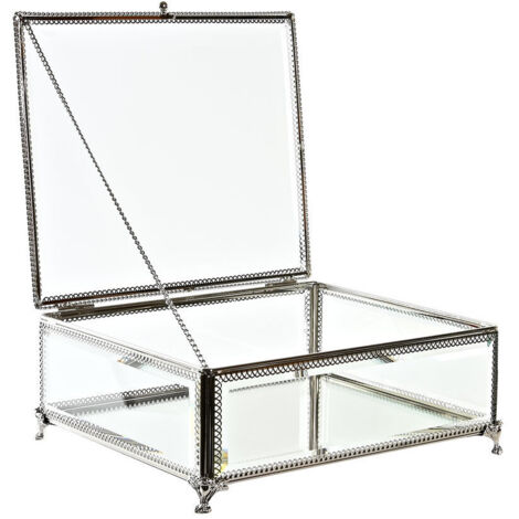 Joyero Cristal Metal 25X21X10 43Cm, Brillante JO200020
