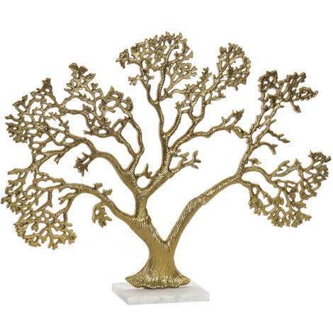 Decoracion Aluminio Marmol 60X10X48 Arbol Dorado DH185790 (1/3)