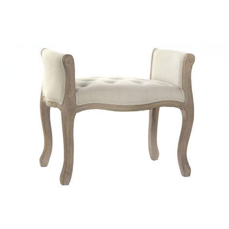 Descalzadora Lino Rubberwood 65X46X60 Beige MB175509 (1/4)