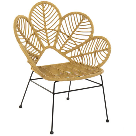 Silla Ratan Sintetico Metal 76X67X86 Hoja MB166560