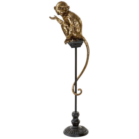 Figura Resina Metal 32X21X105 Mono Envejecido FD194751