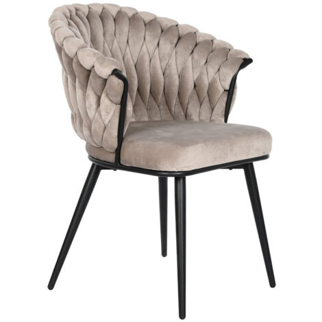 Silla Poliester Metal 60X66X84 Beige MB207834 (1/5)