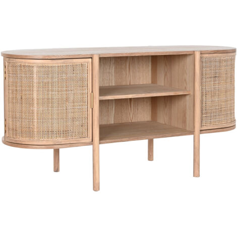 Mueble Tv Rubberwood Ratan 120X43,5X60 Natural MB208689 (1/5)