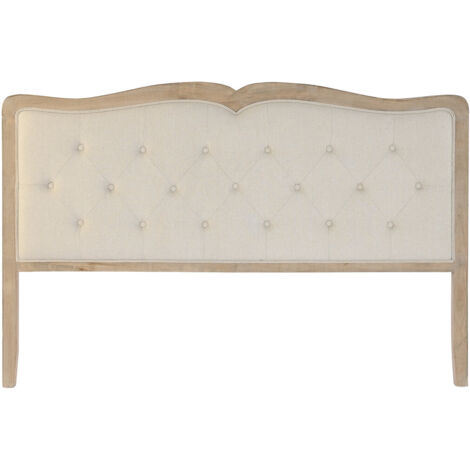 Cabecero Cama Lino Rubberwood 160X10X120 Beige MB208213 (1/3)