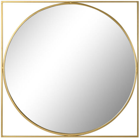 Espejo Hierro Cristal 85,5X3X85,5 Dorado ES198837 (1/3)