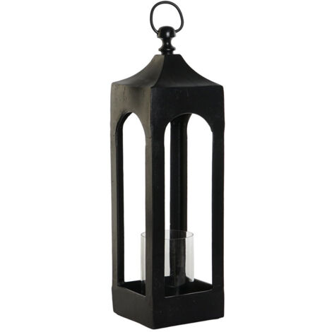 Farola Aluminio Cristal 16X16X55 Negro FA208322 (1/4)