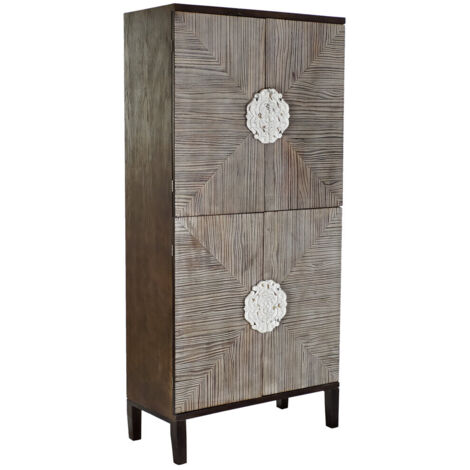 Armario Abeto Mdf 86X41X181 Envejecido MB179372 (1/5)
