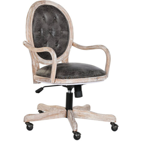 Silla Abeto Pu 52X50X88 98 Ruedas Marron Oscuro MB203408 (1/5)