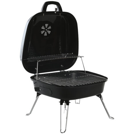 Barbacoa Acero 44,5X42X34 Sobremesa Negro RC200723 (1/5)