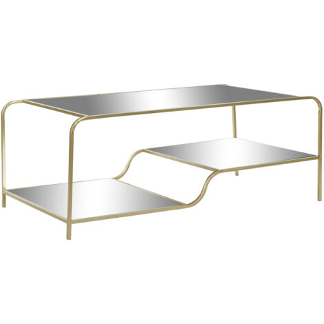 Mesa Centro Metal Espejo 120X60X45 Mate Dorado MB194514 (1/5)