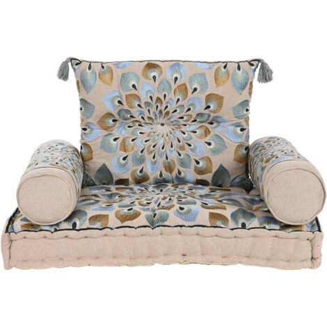 Sillon Set 4 Algodon 90X55X18 Doble Azul TX205291 (1/5)