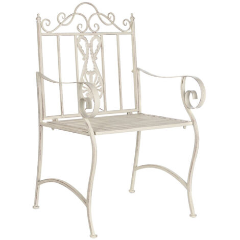 Silla Metal 63,5X52X98 Envejecido Blanco MB202234 (1/5)