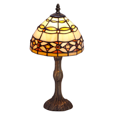 Lámpara Sobremesa mayor base de foma Tiffany diámetro 20cm Serie Marfíl 225880