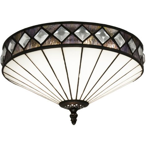 Plafón de techo diámetro 30cm Tiffany Serie Ilumina 290500