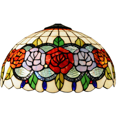 Pantalla para Lámpara Tiffany suelta Serie Rosy D-40cm 2831