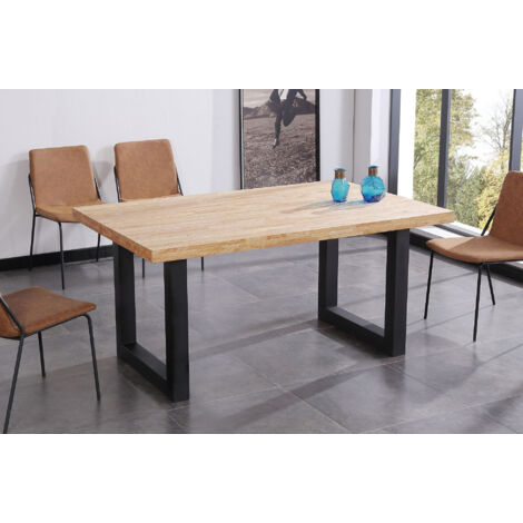 Mesa Comedor Fija Loft Roble Nordish / Negro. OK1223 (1/5)