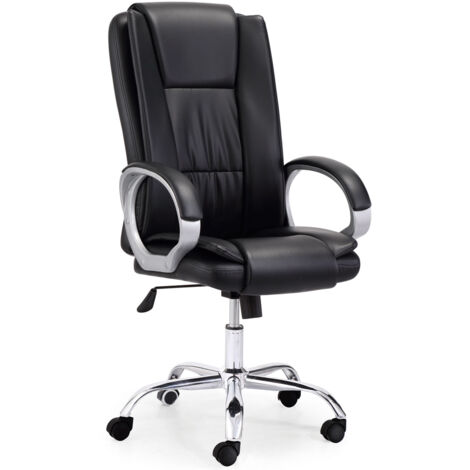 Sillón Despacho Atlas Símil Piel Negro OK1134 (1/4)