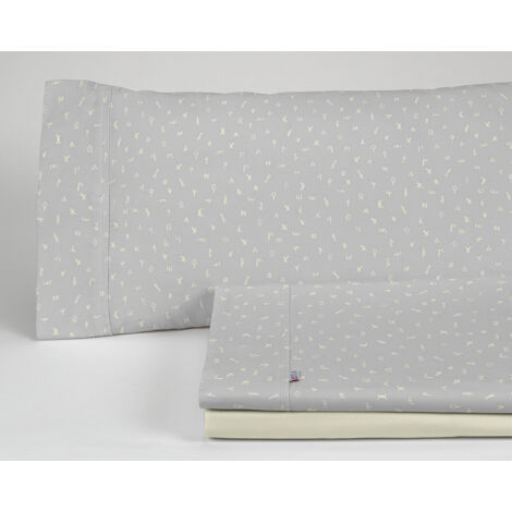 Juego de sábanas Iber color perla. Cama de 160 cm. 4 piezas (1/5)